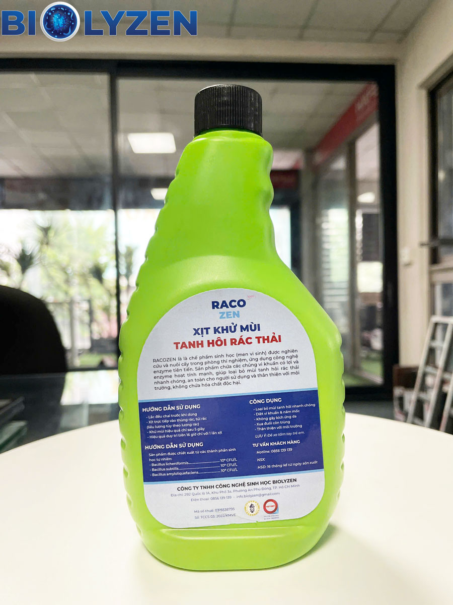 Hình ảnh thực tế sản phẩm Xịt Khử Mùi Hôi Tanh Rác Thải BIOLYZEN
