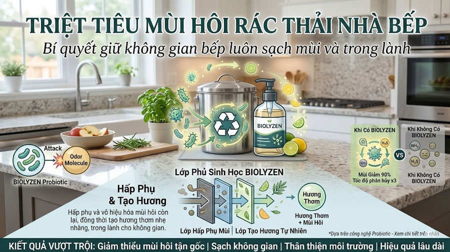Triệt Tiêu Mùi Hôi Rác Thải Nhà Bếp